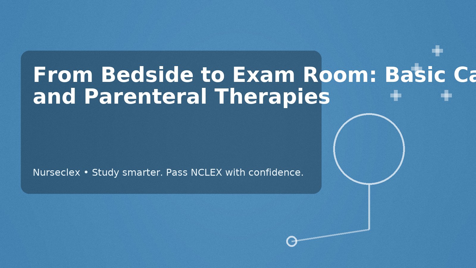 From Bedside to Exam Room: Basic Care and Parenteral Therapies